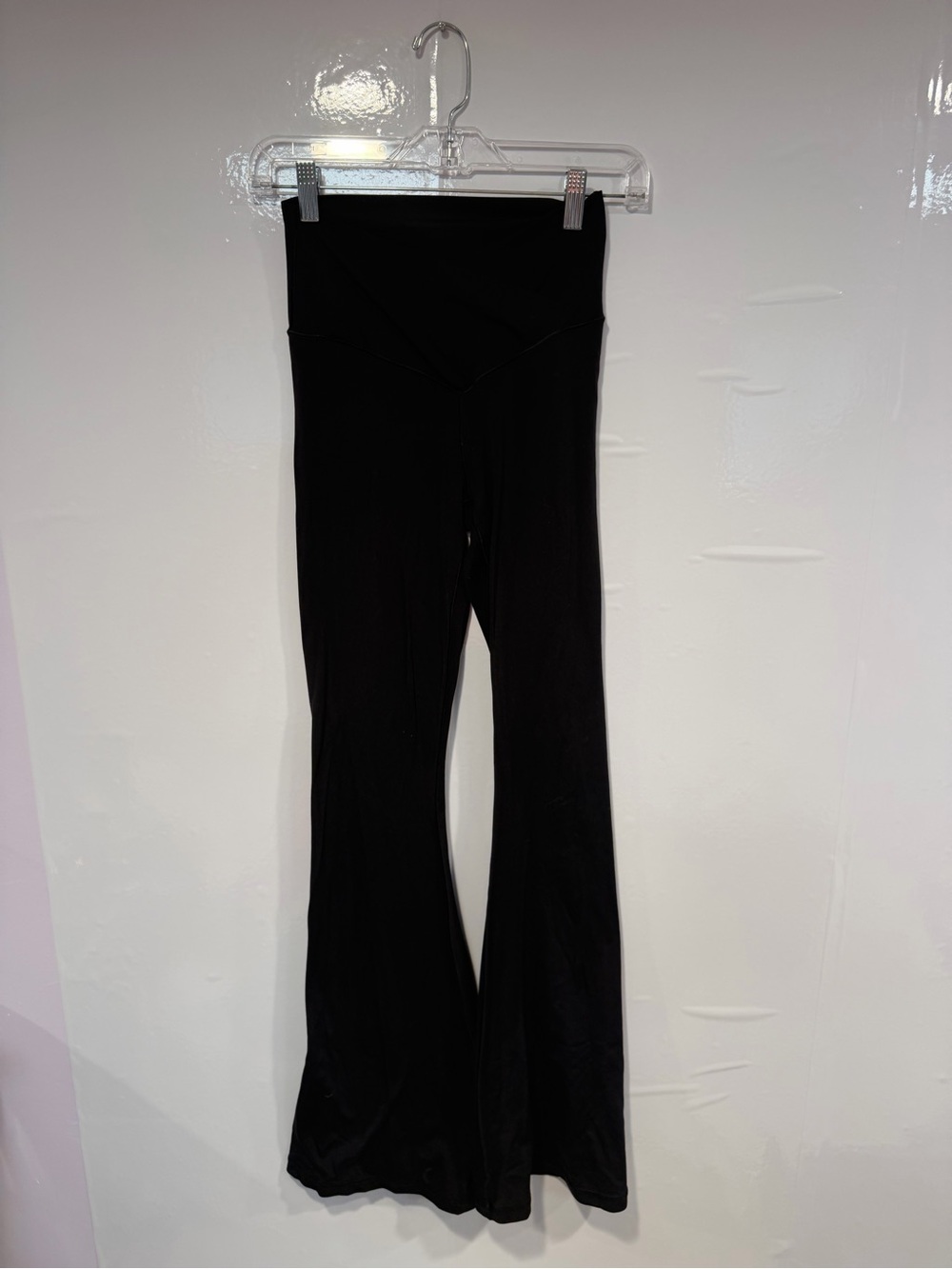 Black Flared Aerie crossover High-Waist Yoga Pants
